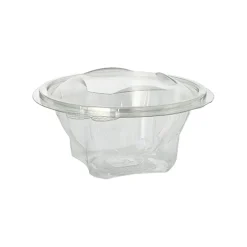 Starpak Feinkost- und Salatschalen mit Klappdeckel, R-PET rund 500 ml Ø 15,5 cm, 6,8 cm glasklar