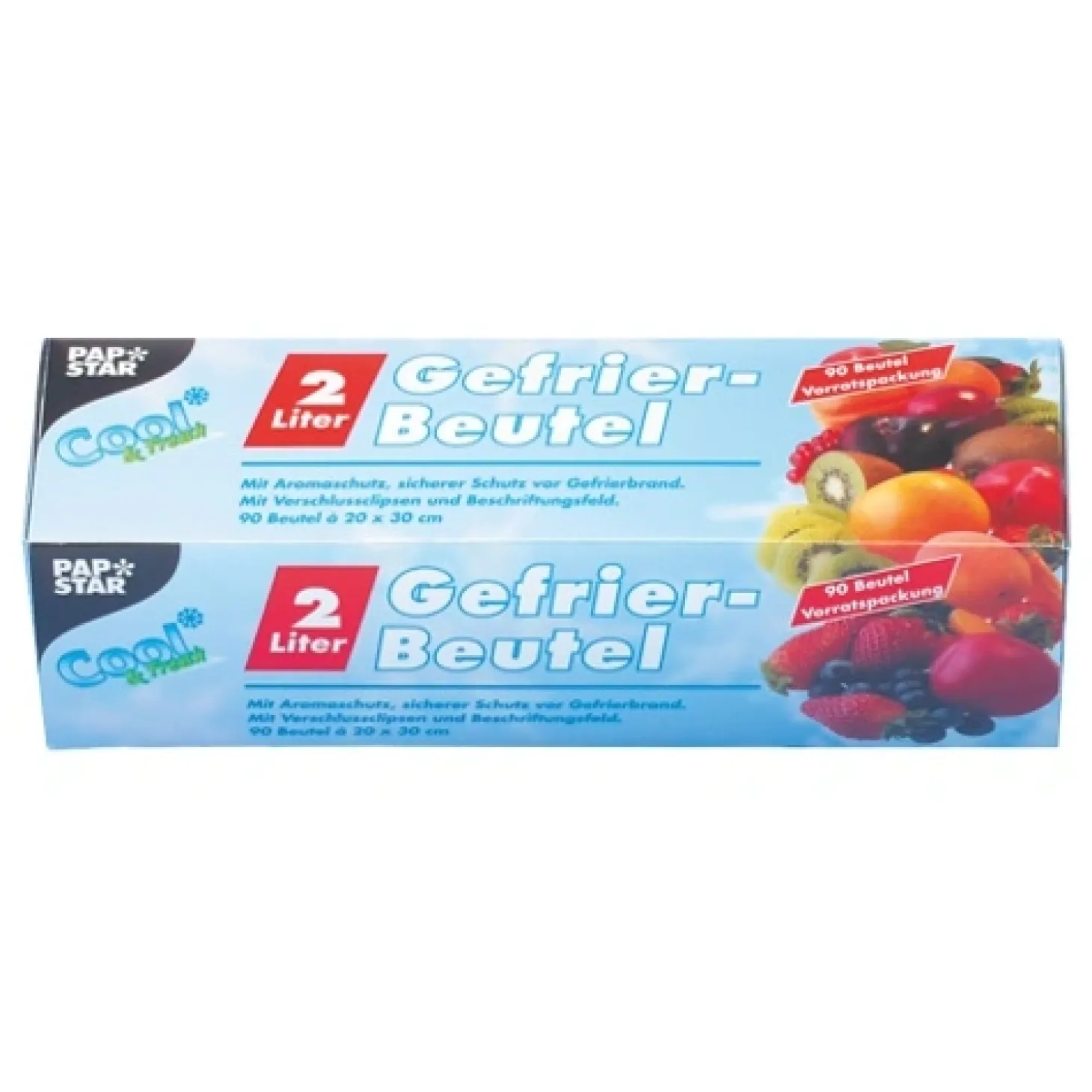 Starpak Gefrierbeutel, LLDPE 2 l 30 cm x 20 cm transparent in Faltschachtel