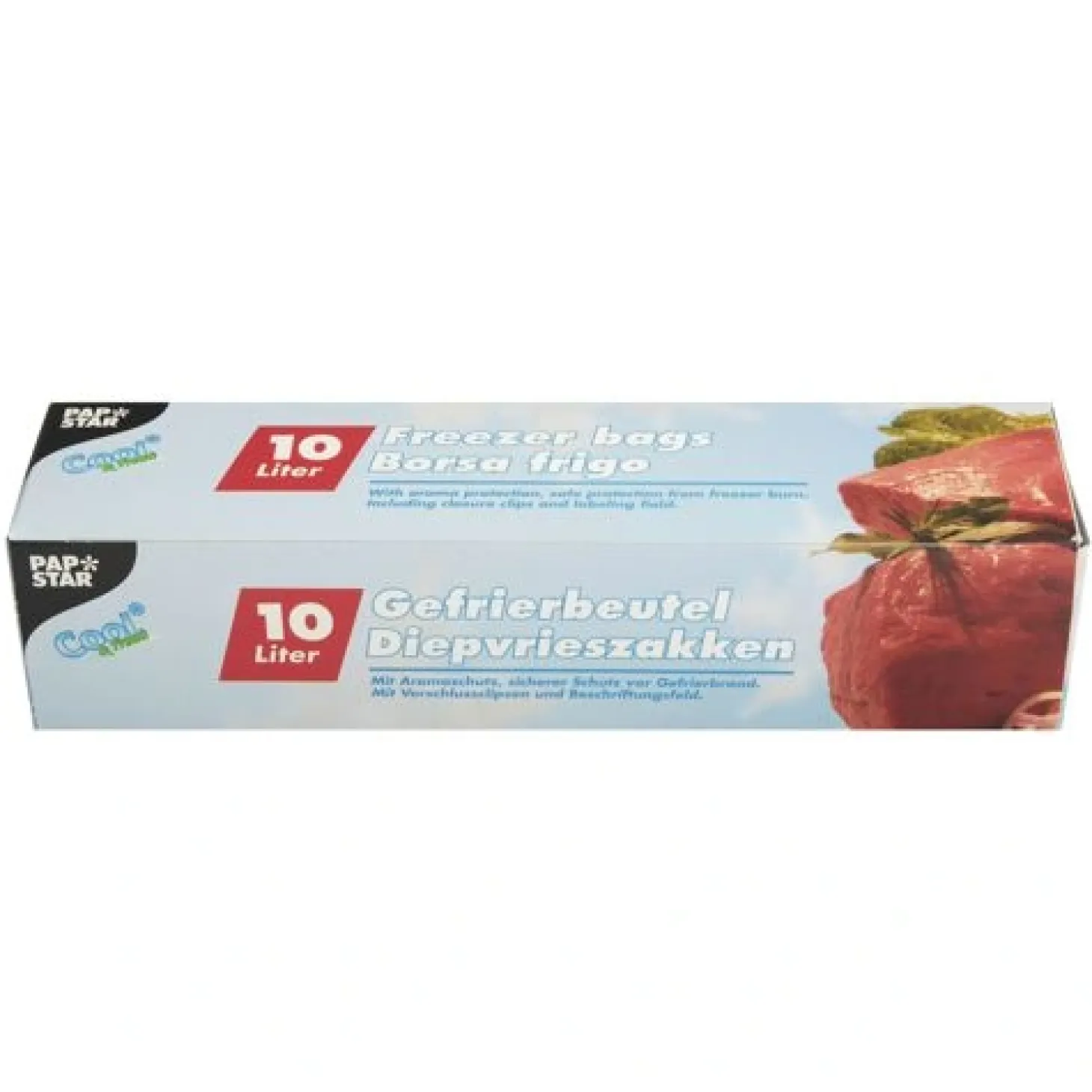 Starpak Gefrierbeutel, LLDPE 10 l 60 cm x 40 cm transparent in Faltschachtel