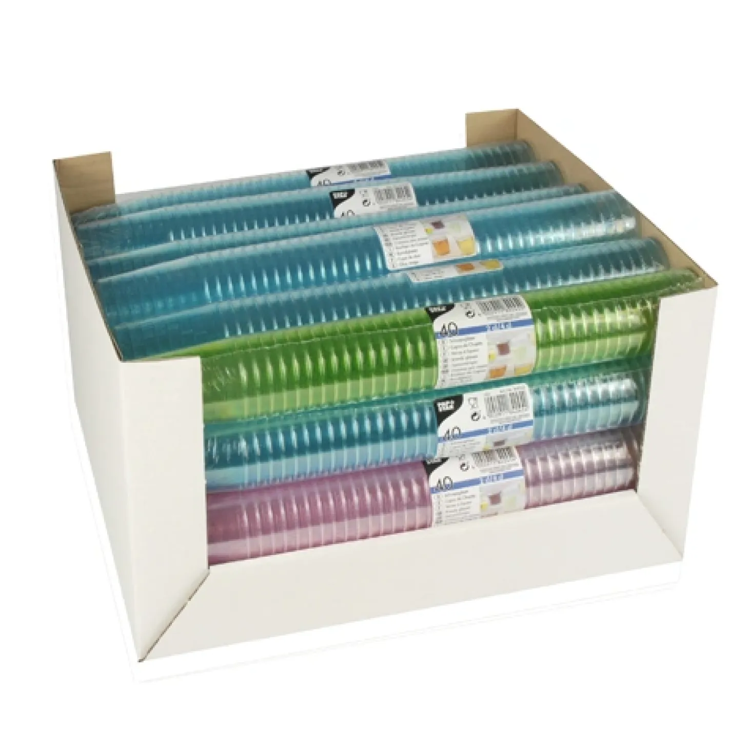 Starpak Gläser für Schnaps, PS 4 cl Ø 4,2 cm, 5,2 cm farbig sortiert