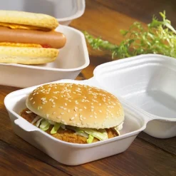 Starpak Hamburger-Boxen mit Klappdeckel, XPS 7,5 cm x 12 cm x 12 cm weiß