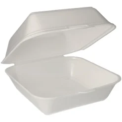 Starpak Hamburger-Boxen mit Klappdeckel, XPS 11 cm x 20 cm x 20 cm weiß laminiert XXL