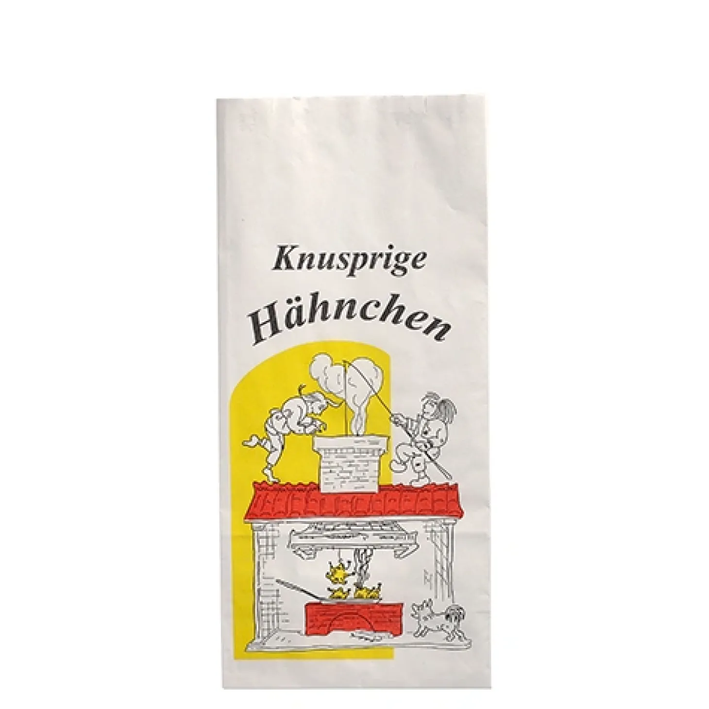 Starpak Hähnchenbeutel, Papier mit Alu-Einlage 24 cm x 10,5 cm x 6 cm "Max & Moritz" 1/2