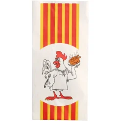 Starpak Hähnchenbeutel, Papier mit HDPE-Einlage 28 cm x 13 cm x 8 cm "Grillhähnchen" 1/1