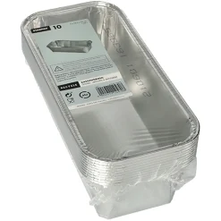 Starpak Kastenformen, Alu eckig 1,09 l 6 cm x 10,2 cm x 23 cm, 10 x 10 Stück