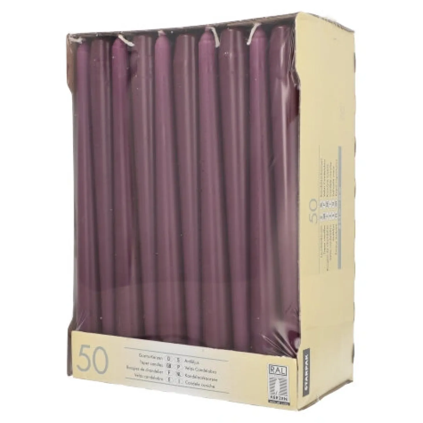 Starpak Leuchterkerzen Ø 2,2 cm, 25 cm violett