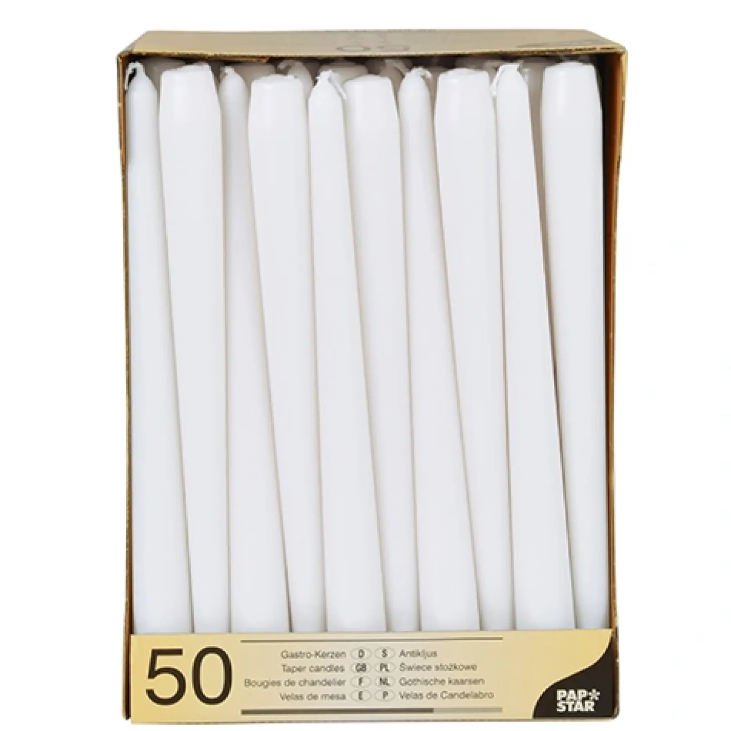 Starpak Leuchterkerzen Ø 2,2 cm, 25 cm weiß