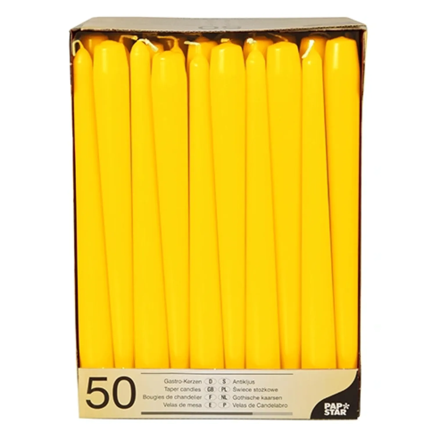 Starpak Leuchterkerzen Ø 2,2 cm, 25 cm gelb
