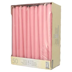 Starpak Leuchterkerzen Ø 2,2 cm, 25 cm rosa, 2 x 50 Stück