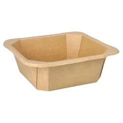 Starpak Lunchboxen, Pappe eckig 1200 ml 6 cm x 18 cm x 18 cm braun