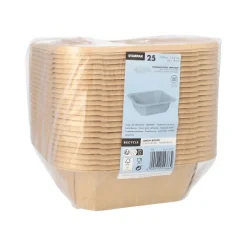 Starpak Lunchboxen, Pappe eckig 1000 ml 5,2 cm x 18 cm x 18 cm braun