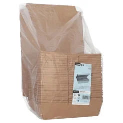 Starpak Lunchboxen, Pappe 3-geteilt 600 ml 5 cm x 14,8 cm x 18,3 cm braun