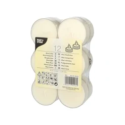 Starpak Maxi Lichte Ø 55 mm, 20 mm weiß, Brenndauer ca. 8 h, in Polycarbonathülle