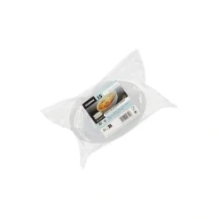 Starpak Mehrweg-Deckel PP für Schalen oval 1 cm x 10,5 cm x 15,5 cm transparent "Cella"