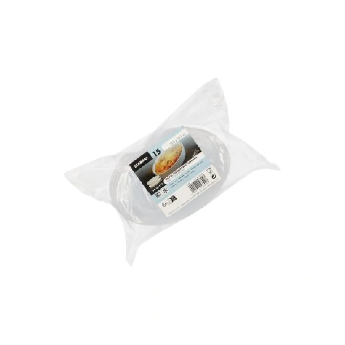 Starpak Mehrweg-Deckel PP für Schalen oval 1 cm x 10,5 cm x 15,5 cm transparent "Cella"