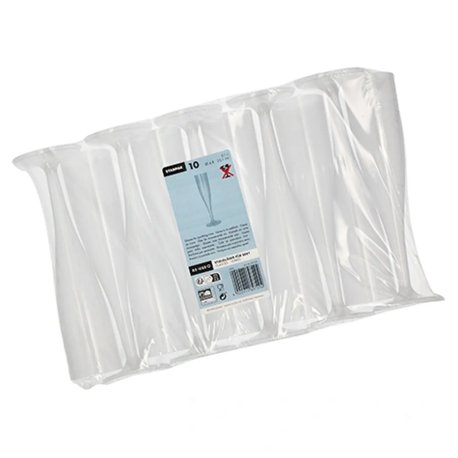 Starpak Mehrweg-Stiel-Gläser für Sekt PP 0,1 l Ø 4,8 cm, 20,1 cm einteilig, unzerbrechlich