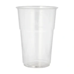Starpak Mehrweg-Trinkbecher 0,4 l Ø 9,5 cm, 12,5 cm transparent mit Schaumrand, 24 x 50 Stück