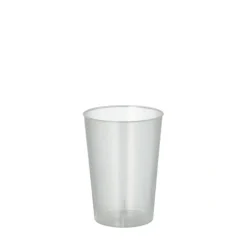 Starpak Mehrweg-Trinkbecher PP 0,1 l Ø 5,2 cm, 7,4 cm transluzent, 35 x 40 Stück