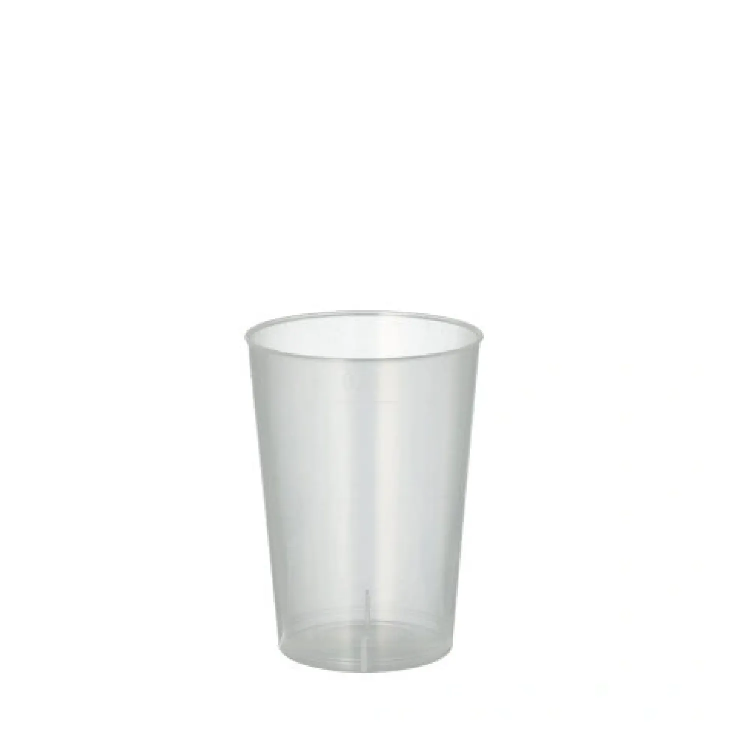 Starpak Mehrweg-Trinkbecher PP 0,1 l Ø 5,2 cm, 7,4 cm transluzent, 35 x 40 Stück