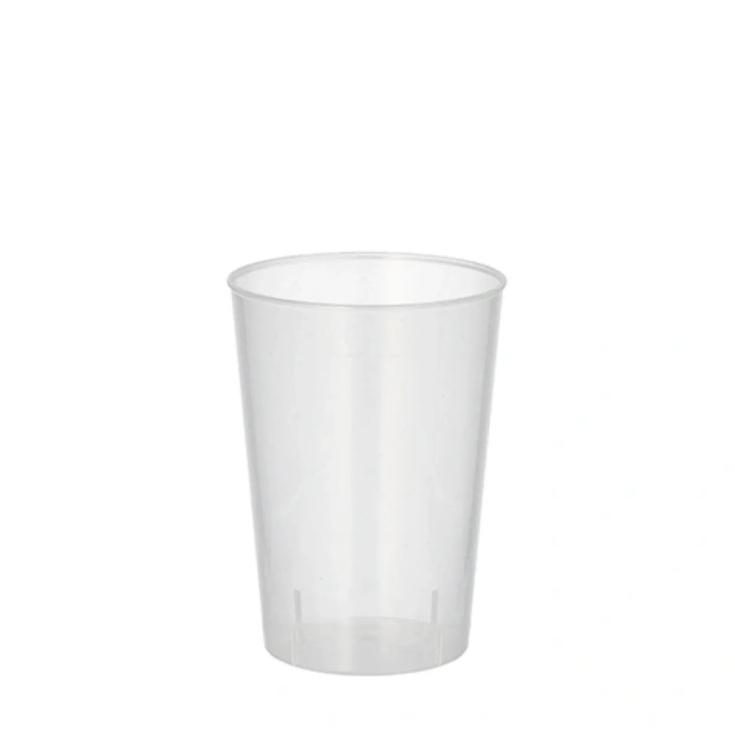 Starpak Mehrweg-Trinkbecher PP 0,1 l Ø 5,2 cm, 7,4 cm transluzent unzerbrechlich, 21 x 20 Stück