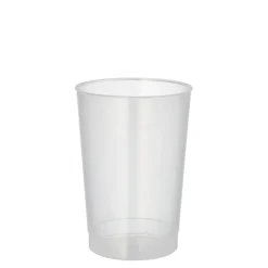 Starpak Mehrweg-Trinkbecher PP 0,2 l Ø 6,8 cm, 9,8 cm transluzent unzerbrechlich, 24 x 10 Stück