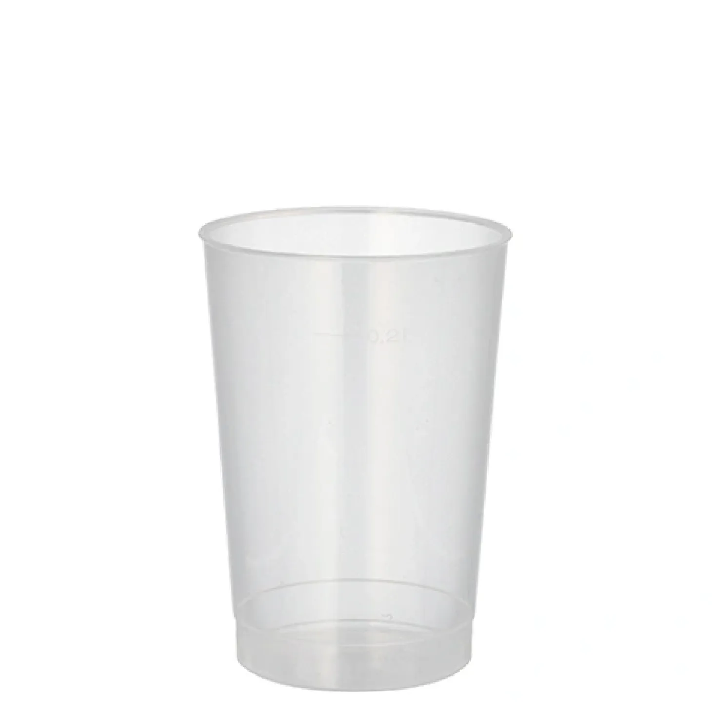 Starpak Mehrweg-Trinkbecher PP 0,2 l Ø 6,8 cm, 9,8 cm transluzent unzerbrechlich, 24 x 10 Stück