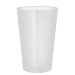Starpak Mehrweg-Trinkbecher PP 0,4 l Ø 8,6 cm, 12,9 cm transluzent extra stabil