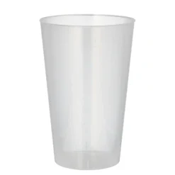 Starpak Mehrweg-Trinkbecher PP 0,4 l Ø 8,6 cm, 13 cm transluzent unzerbrechlich, 15 x 10 Stück