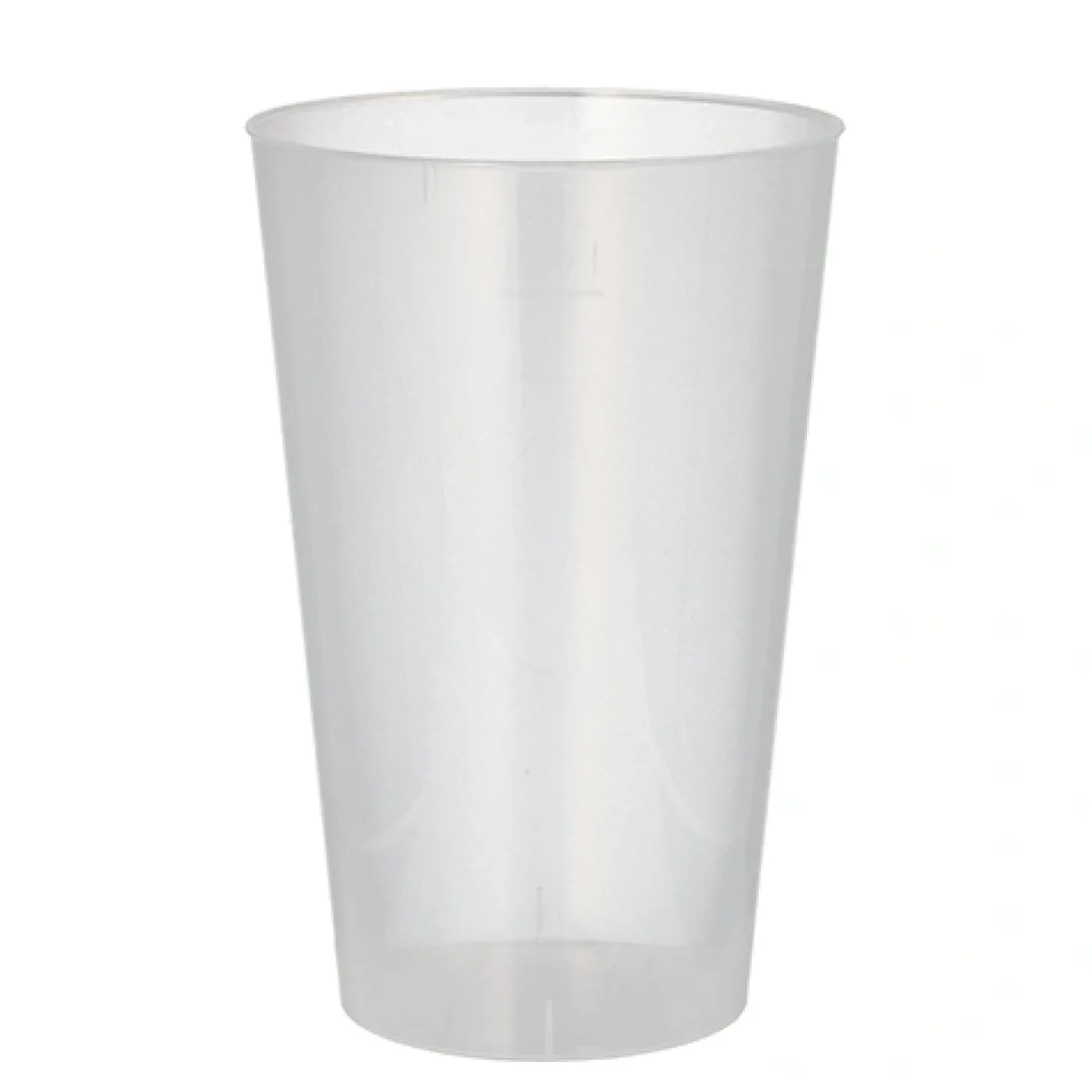 Starpak Mehrweg-Trinkbecher PP 0,4 l Ø 8,6 cm, 13 cm transluzent unzerbrechlich, 15 x 10 Stück