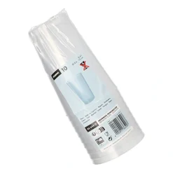 Starpak Mehrweg-Trinkbecher PP 0,4 l Ø 8,6 cm, 13 cm transluzent unzerbrechlich, 15 x 10 Stück