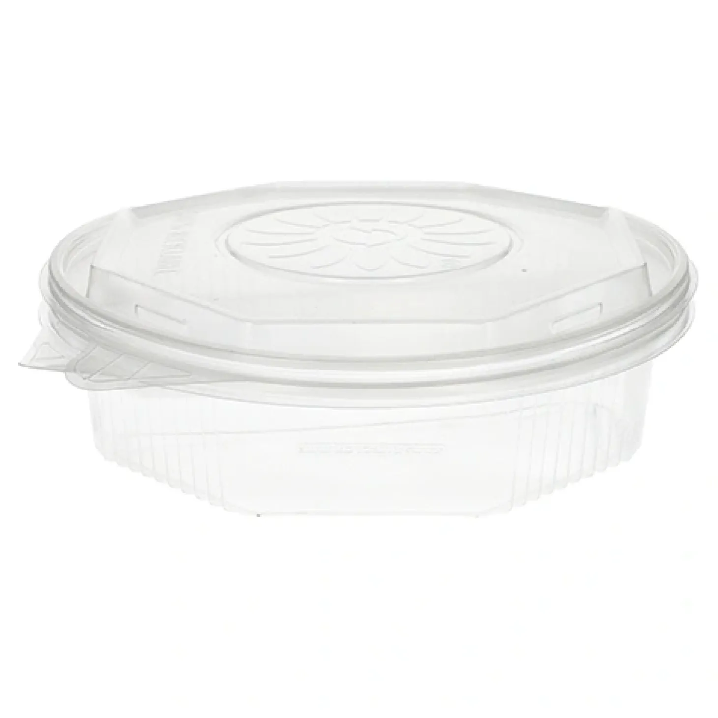 Starpak Menüboxen mit Klappdeckeln, PP ungeteilt 5,9 cm x 21,5 cm x 21,5 cm transparent 8-eckig