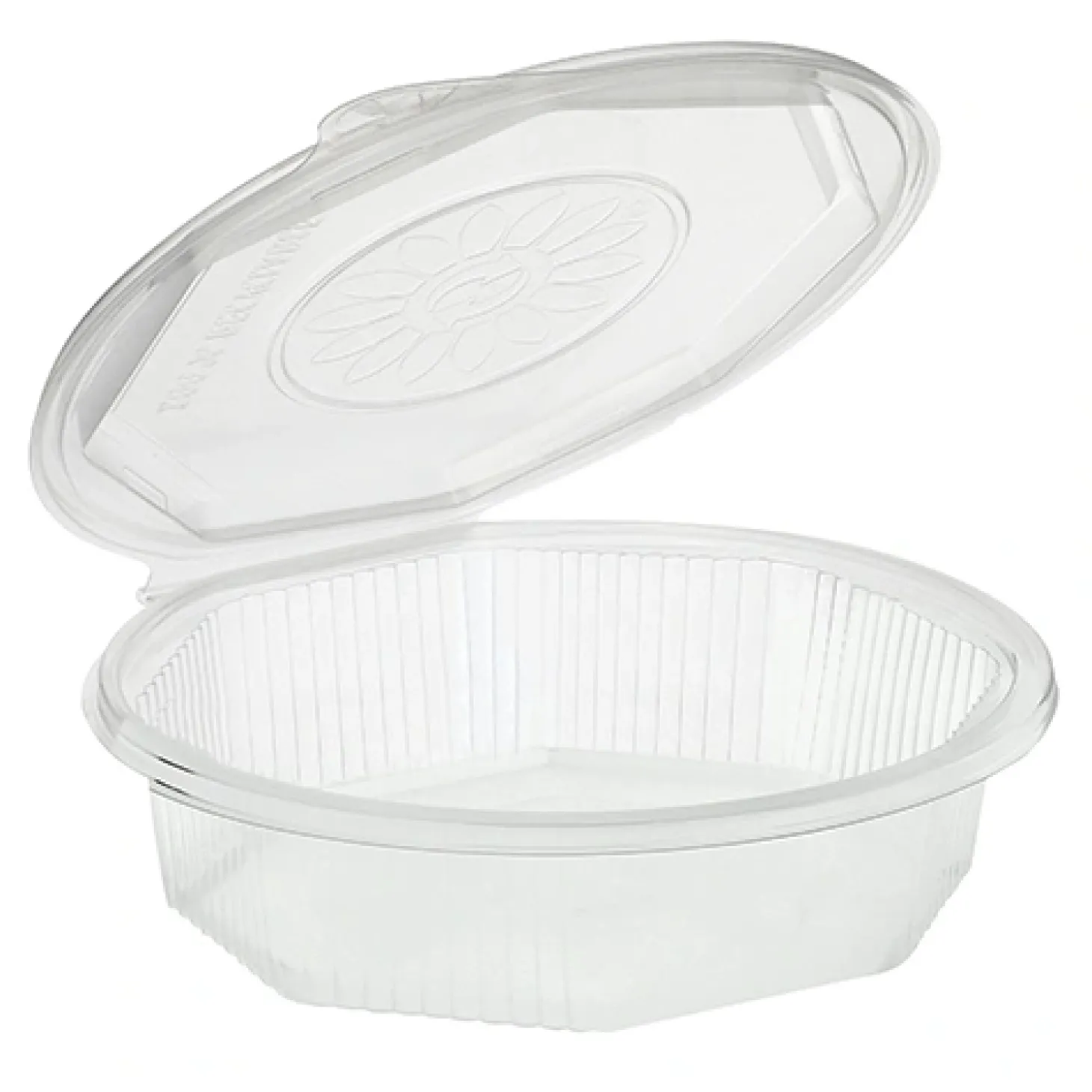 Starpak Menüboxen mit Klappdeckeln, PP ungeteilt 5,9 cm x 21,5 cm x 21,5 cm transparent 8-eckig