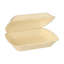 Starpak Menüboxen mit Klappdeckel, XPS ungeteilt 7,5 cm x 24,3 cm x 20,8 cm creme