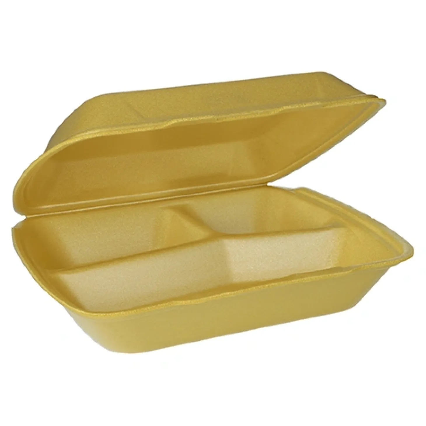 Starpak Menüboxen mit Klappdeckel, XPS 3-geteilt 7,5 cm x 24,3 cm x 20,8 cm gold