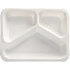 Starpak Mikrowellenschalen, PP 3-geteilt 1095 ml 4,9 cm x 22,7 cm x 17,8 cm weiß