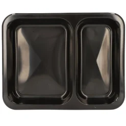 Starpak Mikrowellenschalen, PP 2-geteilt 866 ml 3,2 cm x 22,7 cm x 17,8 cm schwarz