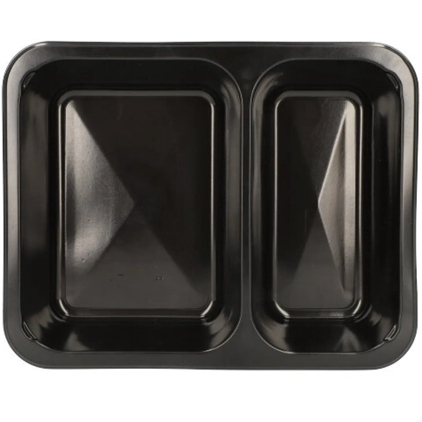 Starpak Mikrowellenschalen, PP 2-geteilt 1205 ml 4,9 cm x 22,7 cm x 17,8 cm schwarz