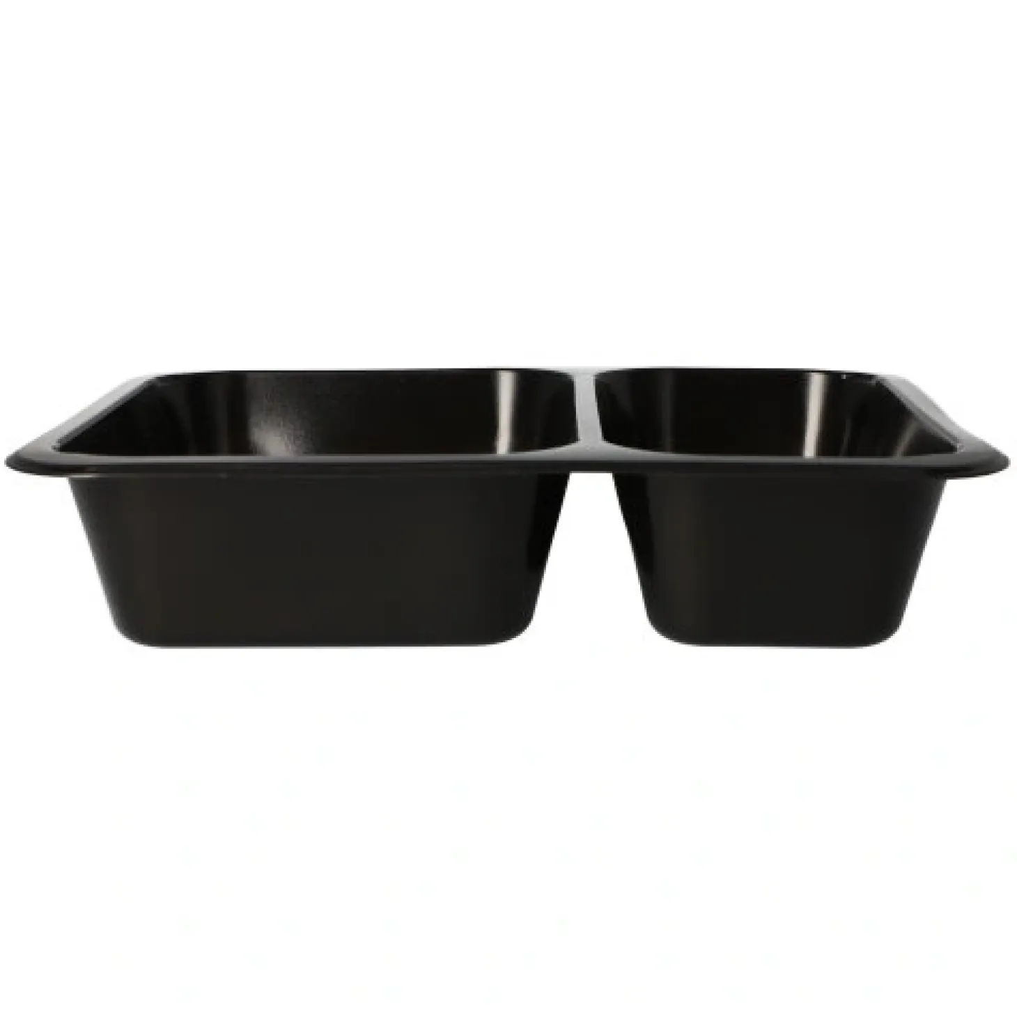 Starpak Mikrowellenschalen, PP 2-geteilt 1205 ml 4,9 cm x 22,7 cm x 17,8 cm schwarz