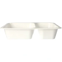 Starpak Mikrowellenschalen, PP 2-geteilt 1205 ml 4,9 cm x 22,7 cm x 17,8 cm weiß