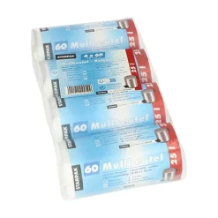 Starpak Müllbeutel, HDPE 25 l 52 cm x 50 cm transparent