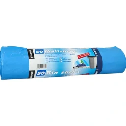 Starpak Müllsäcke, HDPE 120 l 110 cm x 70 cm blau mit biologisch verrottbaren Zusätzen