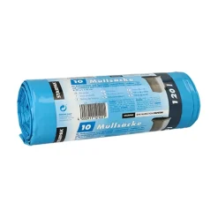 Starpak Müllsäcke, LDPE 120 l 110 cm x 70 cm blau, 9 x 10 Stück