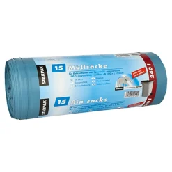 Starpak Müllsäcke, LDPE 240 l 125 cm x 100 cm blau extra stark und extra reißfest, 4 x 15 Stück