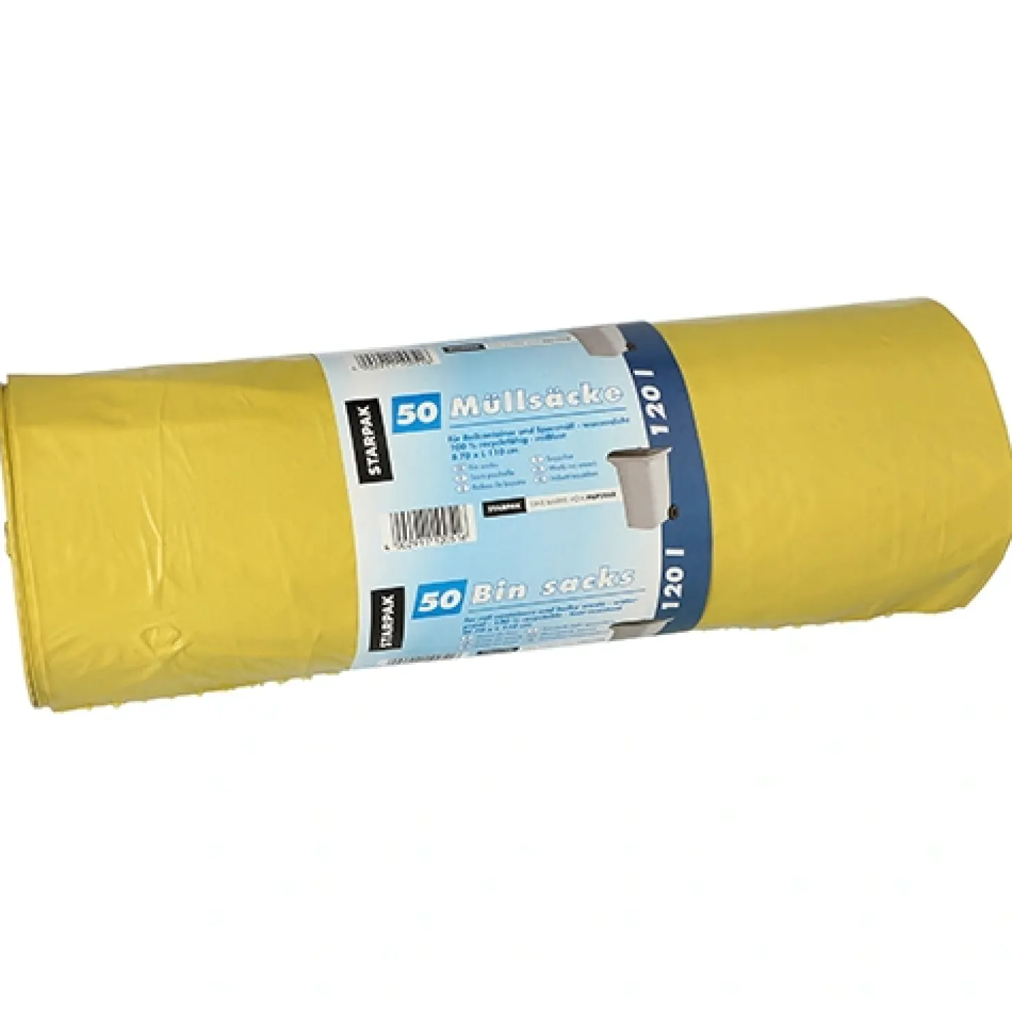 Starpak Müllsäcke, LDPE 120 l 110 cm x 70 cm gelb