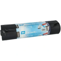 Starpak Müllsäcke, LDPE 120 l 110 cm x 70 cm schwarz extra stark und extra reißfest