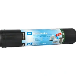 Starpak Müllsäcke, LDPE 150 l 150 cm x 70 cm schwarz extra stark und extra reißfest, 5 x 10 Stück