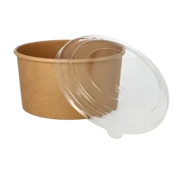 Starpak Salatschalen, Pappe rund 1000 ml Ø 15 cm, 7,5 cm braun