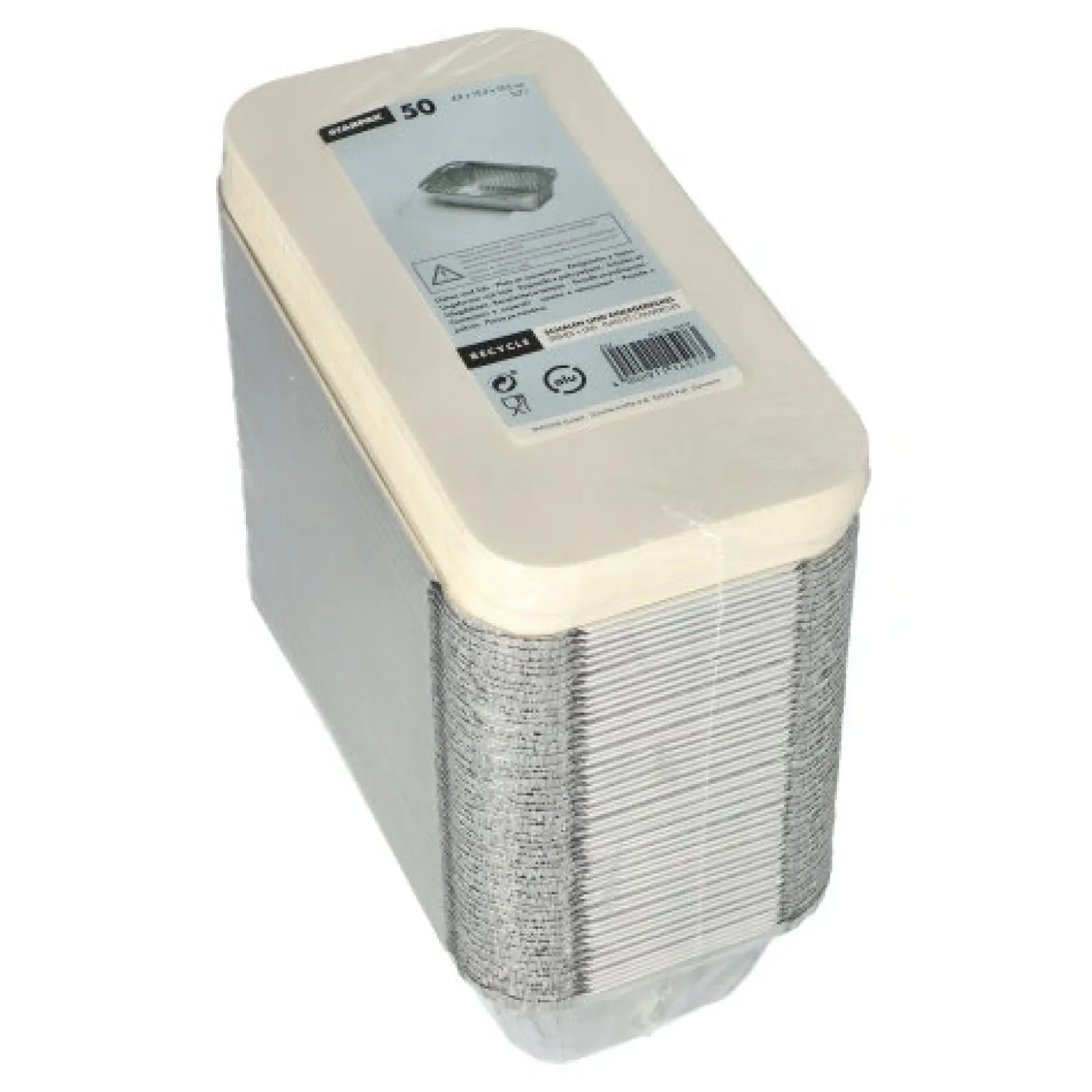 Starpak Schalen, Alu + Einlegedeckel, PE-beschichtet eckig 0,7 l 4,9 cm x 10,3 cm x 19,5 cm