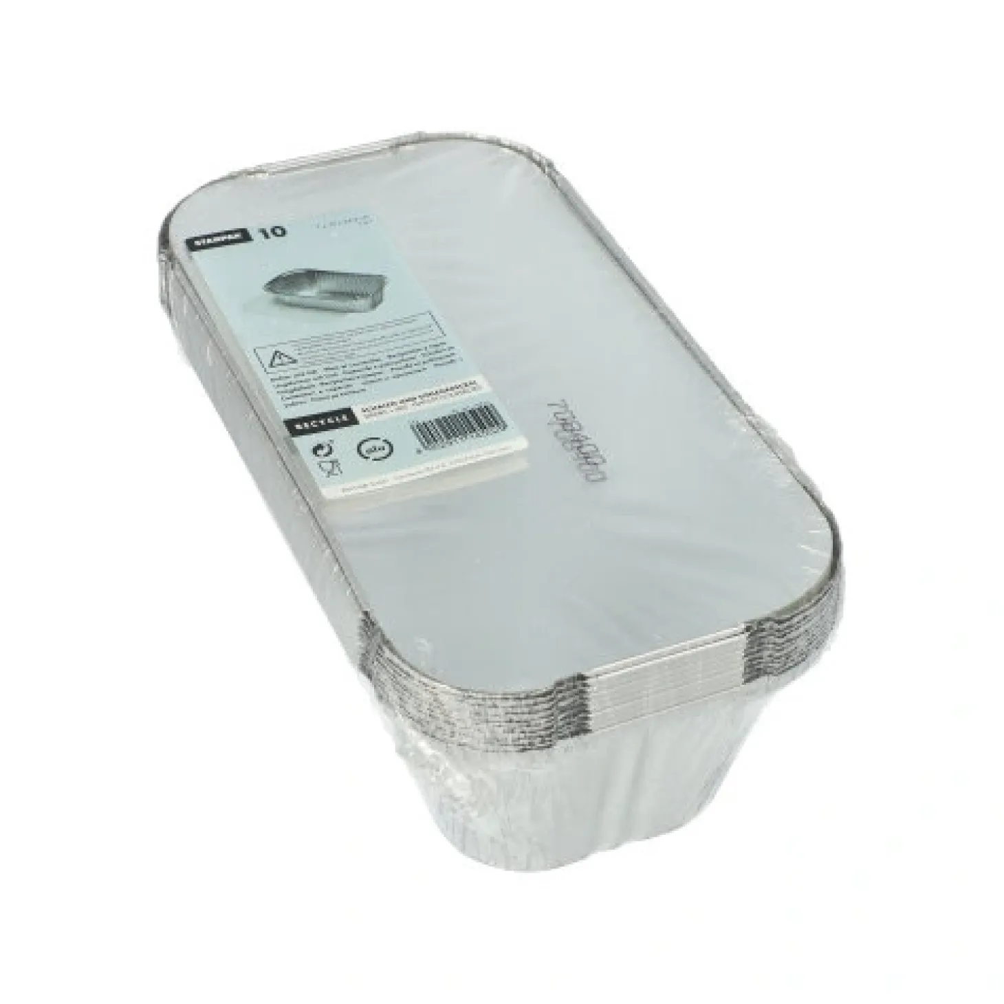 Starpak Schalen, Alu + Einlegedeckel, PP-beschichtet eckig 1,5 l 7 cm x 13 cm x 24,2 cm, 10 x 10 Stück