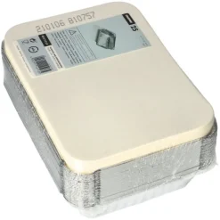 Starpak Schalen, Alu + Einlegedeckel, PE-beschichtet eckig 0,8 l 4 cm x 15 cm x 21,4 cm, 10 x 25 Stück